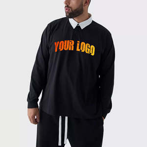 เสื้อโปโลผู้ชายสั่งทำพิเศษ สีพื้น คอปกตัดสี แขนยาว ผ้าฝ้าย 100% ทรงหลวม สกรีนลายตามสั่ง - Product Image 5