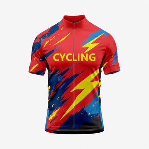 Vêtements de cyclisme pour hommes en gros, taille plus, coupe-vent, séchage rapide, ensemble de maillots de cyclisme de course, sur mesure, 100% polyester, uniforme de course - Product Image 3