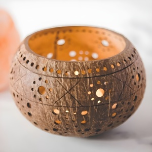 New Design Sustainable <b>Lantern</b> Holders for Tea Light Candlescheapest Price Coconut Shell <b>Tealight</b> Candle Holder - Product Image 2