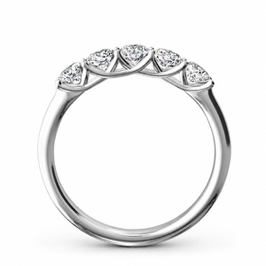 Anillo de compromiso de plata 925 para mujer con diamante de corte brillante redondo y engaste de puntas, estilo clásico - Product Image 6