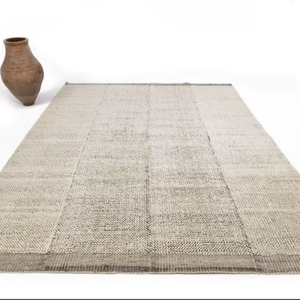 Alfombra de Lana Hecha a Mano, Alfombra Moderna Texturizada de Color Marfil Neutro para Sala de Estar, Dormitorio, Decoración del Hogar, Alfombra Suave Tejida a Mano - Product Image 5