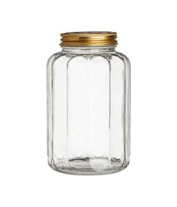 Pot en verre extra résistant avec couvercle en métal, conçu pour une utilisation durable et un stockage sûr des aliments à la maison - Product Image 2