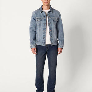 Chaqueta de Mezclilla para Hombre de Alta Calidad con Logotipo Personalizado a Precio de Fábrica, Chaqueta de Mezclilla Transpirable de Marca Privada, Material Resistente - Product Image 4