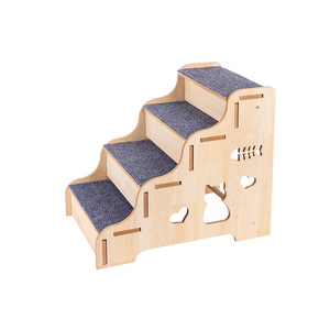 Tangga Anjing Kayu 3 Tingkat Modern <span class=keywords><strong>2026</strong></span> Anti Selip untuk Anjing Sedang Rumah Kucing Multifungsi - Product Image 3