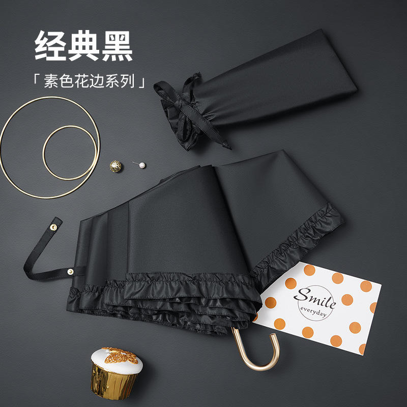 Parapluie classique en dentelle noire