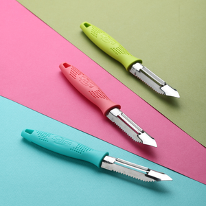 Couteau éplucheur de légumes en acier inoxydable, lame droite multi-usages, éplucheur de fruits, poignée en plastique ambidextre - Product Image 5