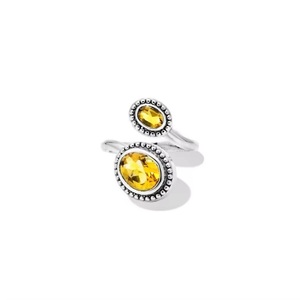 Wholesale 925 Sterling Silver Natural <b>Citrine</b> Open <b>Ring</b> Handmade Designer Gemstone <b>Ring</b> Fine Jewelry for Women - Product Image 4