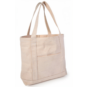 Spacious Reusable Thick Canvas Tote Bag with Pocket Premium Fabric Design for Wholesale and Bulk Orders - Product Image 2