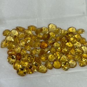 Citrine dorée naturelle 8MM en forme de cœur, pierre précieuse de qualité supérieure pour la fabrication de bijoux - Product Image 2