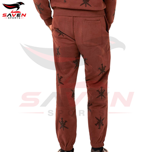 Wholesale Streetwear Full Zip Rhinestone Tracksuit Men Custom Fleece Hooded <b>Jogger</b> Pants Set <b>Brown</b> Rhinestone Tracksuits - Product Image 6
