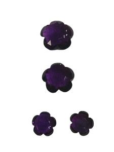 Améthyste brésilienne naturelle à facettes mise en page de fleurs pierres précieuses tendance fabrication de bijoux en argent pierres précieuses en vrac - Product Image 4