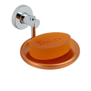 Porte-savon de salle de bain élégant en métal, support en acier inoxydable avec dossier surélevé - Product Image 5