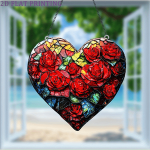 CIFbuy Acrylic Rose Heart Sun Catcher Decorazione da appendere alla finestra per giardino, decorazione in cristallo e acchiappasole TikTok per il servizio di ritiro Temu - Product Image 4