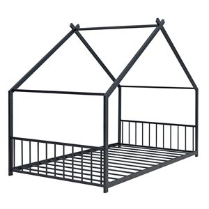 Letto a castello in metallo nero per bambini, misura singola - Product Image 4