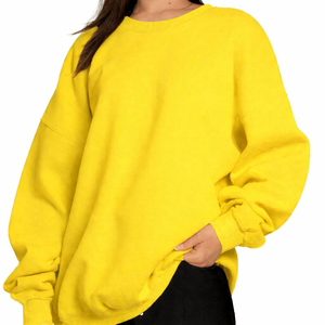 Sudadera de Forro Polar Oversize Casual de Invierno para Mujer, Manga Larga, Tejida, Transpirable, de Secado Rápido, con Logotipo Frontal Personalizado - Product Image 3