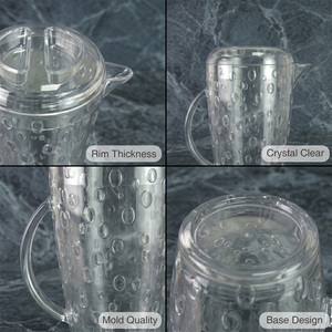 [Holar] Taiwan Made 63oz Large Capacity Bubble Textured Plastic Water Pitcher for Restaurants Weddings Catering - Product Image 4