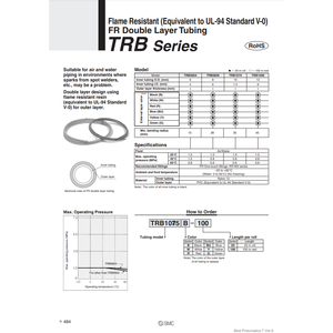 SMC Pneumatics Tubo de doble capa FR Resistente a las llamas Categoría de producto de Materiales ignífugos - Product Image 2