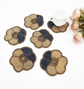 Round Handmade Beaded Coasters Colorful <b>Table</b> <b>Mats</b> for Home Decor And Kitchen At Low Price - Product Image 2
