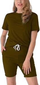 Ensemble de shorts assortis pour femmes, ensemble de détente personnalisé avec logo, tenue décontractée deux pièces, ensemble t-shirt et shorts d'été pour femmes, qualité supérieure - Product Image 5