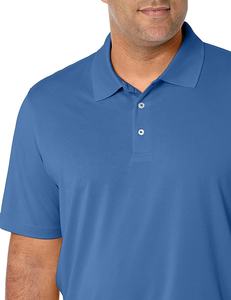 Polo de hombre transpirable de algodón de manga corta, tejido casual, patrón liso, largo regular, teñido liso, venta al por mayor OEM, gran éxito de ventas - Product Image 3
