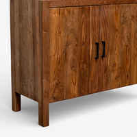 Meuble d'appoint rétro pour salle à manger, meuble TV sur mesure en bois massif, salon avec cadre en teck d'Indonésie
