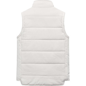 <b>Men</b> Winter Puffer <b>Vest</b> Sleeveless Quilted Windproof Zip Up Warm Casual Outerwear <b>White</b> Stand Collar - Product Image 2