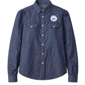 Chemise en jean western pour femme Jack and Jill, manches longues, boutonnée, haut tendance, vente en gros OEM, approvisionnement en vrac - Product Image 1