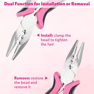 Pince à extensions capillaires 3 trous, mini-outil professionnel pour extensions à micro-anneaux et nano-anneaux, ouvre-anneaux et outil de retrait - Product Image 5