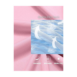 Camiseta Clásica Rosa Sólida para Hombre, de Algodón Suave y Transpirable, Manga Corta, Estilo Casual, Atuendo Elegante para Verano - Product Image 5