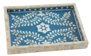Bandeja de incrustaciones hecha a mano Pearl & Bone Elegance Bandeja de servicio de cocina y hogar de lujo a medida con un diseño personalizado exquisito - Product Image 2