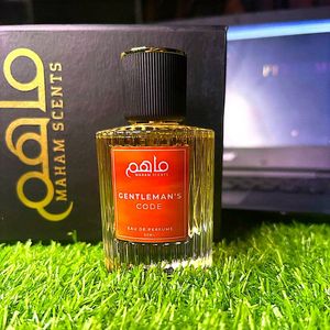 Maham Scents 's Code Eau De Parfum 50ml Spray Fluted Cylindrical Glass Bottle Leather Tobacco Scent Luxury Masculine - Product Image 1