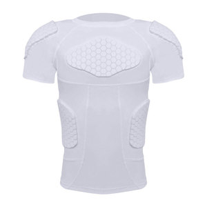 Camiseta de compresión para fútbol para hombre con acolchado de impacto – Camiseta de fútbol acolchada para protección de alto rendimiento - Product Image 2