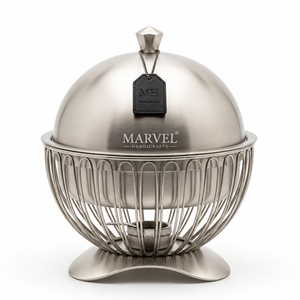 Marvel Handicrafts Stainless Steel Casserole Food Warmer with <b>Wire</b> Stand Elegant Serving Dish Insulated Hot Pot Buffet Server - Product Image 1