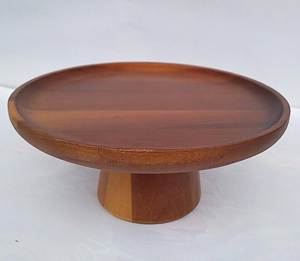 Expositor de pasteles único, elegante soporte de madera con vetas, soporte de pasteles rústico moderno, elevador decorativo para postres, soporte de pastel hecho a mano. - Product Image 6