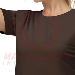 Nuevas camisetas deportivas de moda para mujer, camisetas de cuello redondo y manga corta para verano, camisetas de gimnasio al por mayor. - Product Image 6