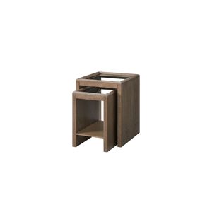 Cocoa <b>Nesting</b> Coffee <b>Tables</b> with Elegant Glass Top for Small Spaces - Product Image 3