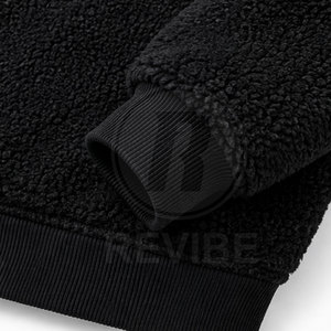 Premium <b>Men's</b> Casual <b>Sherpa</b> <b>Hoodies</b> with 3D Embroidery Solid Pattern Eco-Friendly & Breathable Winter Warmth for Daily Comfort - Product Image 6