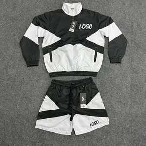 Wholesale Quality Cuetom Trending Windbreaker Nylon Sets Unisex Breathable nylon 2 piece sets in demand high quality tracksuits - Product Image 5