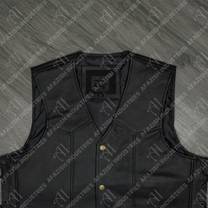 เสื้อกั๊กหนังสำหรับผู้ชายเสื้อ100% OEM ดีไซน์แบบลำลองล่าสุดพร้อมกระเป๋าตกแต่งสำหรับขี่จักรยานฤดูหนาวสำหรับผู้ใหญ่ - Product Image 5