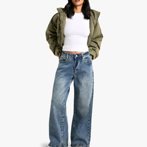 Pantalon en jean pour femme sur mesure, prix d'usine OEM ODM, coupe extensible confortable, élégant, de haute qualité, fournisseur de vêtements de mode - Product Image 2