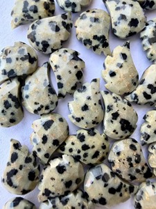 Cuentas de Jaspe Dálmata en Forma de Ala, Piedras Preciosas Talladas en Forma de Pluma para Suministros de Joyería, Piedras Preciosas de Forma Elegante - Product Image 3