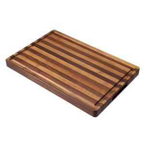 Planche à découper en bois de qualité supérieure, personnalisable avec logo, grande, réversible, avec rainure profonde pour les jus, directement de l'usine, pour la cuisine - Product Image 3