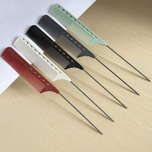 Peigne à pointe fine pour salon de coiffure, peigne professionnel pour coiffeur, peigne à queue pointue en acier, qualité supérieure pour barbier - Product Image 5