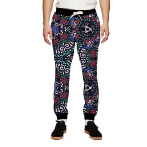 Men's Printed <b>Joggers</b> Elastic Waist Drawstring Sweatpants Black <b>White</b> Mandala Pattern Casual Autumn Wear 100% Polyester Pants - Product Image 3