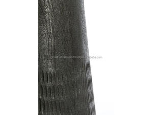 Mesa Auxiliar Moderna de Madera Negra, Mesa Auxiliar Decorativa de Madera de Mango, Mesa Auxiliar Redonda Minimalista de Madera, Mesa Auxiliar de Madera Negra Hecha a Mano - Product Image 3