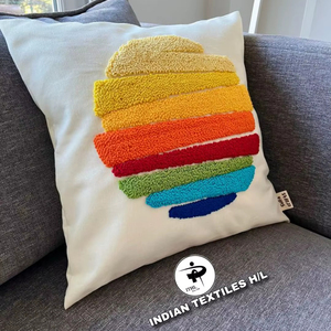 Designer Tufted Boho Cushion Cover By Indian Textiles H/L Handwoven Decorative <b>Throw</b> <b>Pillow</b> Luxury Boho <b>Pillow</b> Hot Selling - Product Image 1