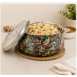Casserole isotherme de luxe haut de gamme à motif mosaïque, en acier inoxydable à double paroi, pour garder les aliments au chaud, avec fonction de service thermique, en promotion - Product Image 6