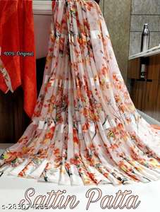 Sari en tissu imprimé pour femmes, 6,30 mètres, avec des pièces bleues en stock - Product Image 2