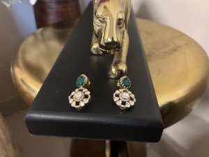 Flower Stud <b>Earrings</b> 18K Gold Plated Silver Luxury Women's Party Wear Everyday <b>Fine</b> Gift - Product Image 4