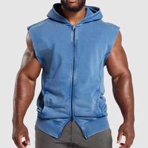 Latest Style With Own Logo Best Supplier Wholesale Rate Good Quality New Arrival Trendy Product <b>Men</b> Wear <b>Sleeveless</b> <b>Hoodies</b> - Product Image 1